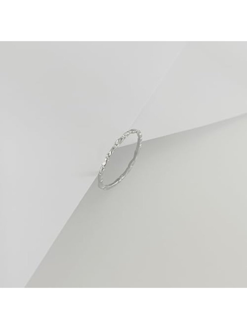 Minimalist 925 Sterling Silver Hammered Skinny Knuckle Stacking Rings Set - Picture 3 of 6